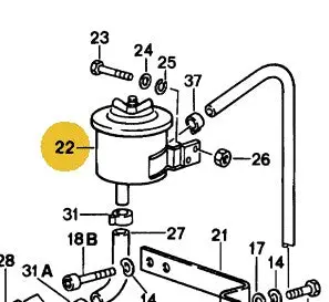 000 236 00 55 - Metal Power Steering Reservoir Filter - 78 To 82 2