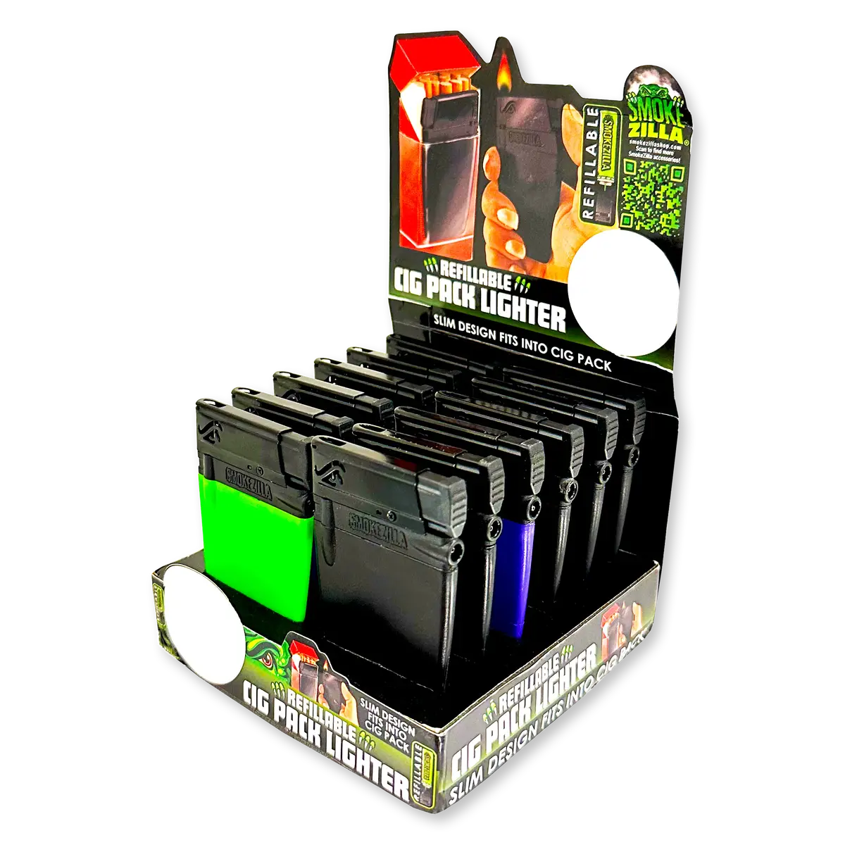Cigarette Pack Thin Lighter - 12 Pieces Per Retail Ready Display 23483 1