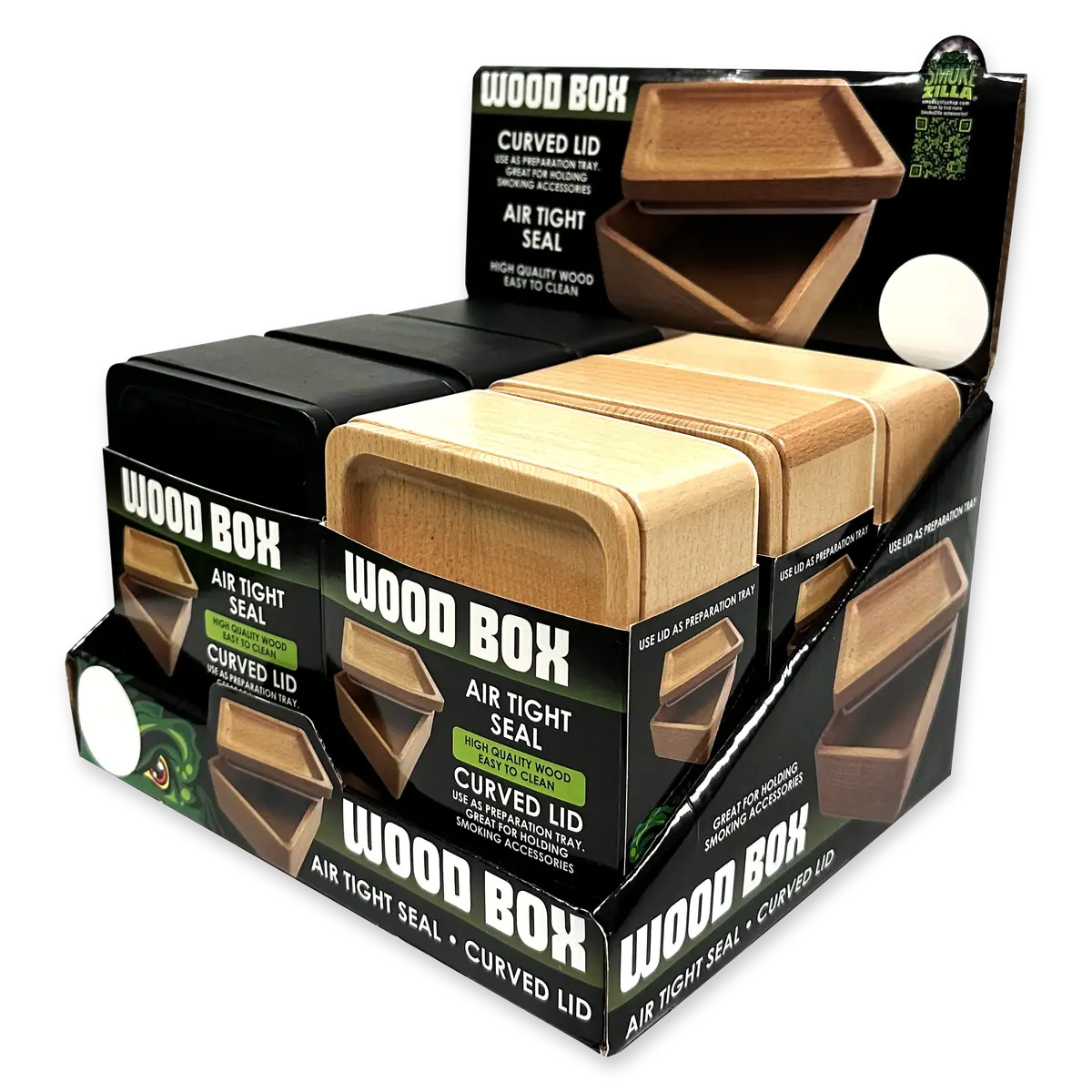 Wood Storage Box With Tray Lid - 6 Pieces Per Retail Ready Display 23747 1