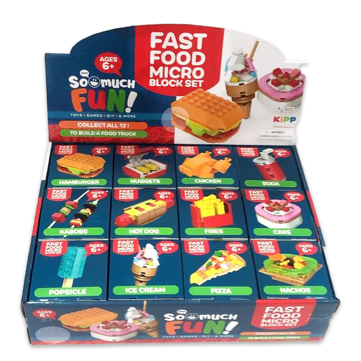 Micro Block Fast Food Set - 12 Pieces Per Retail Ready Display 24705 1
