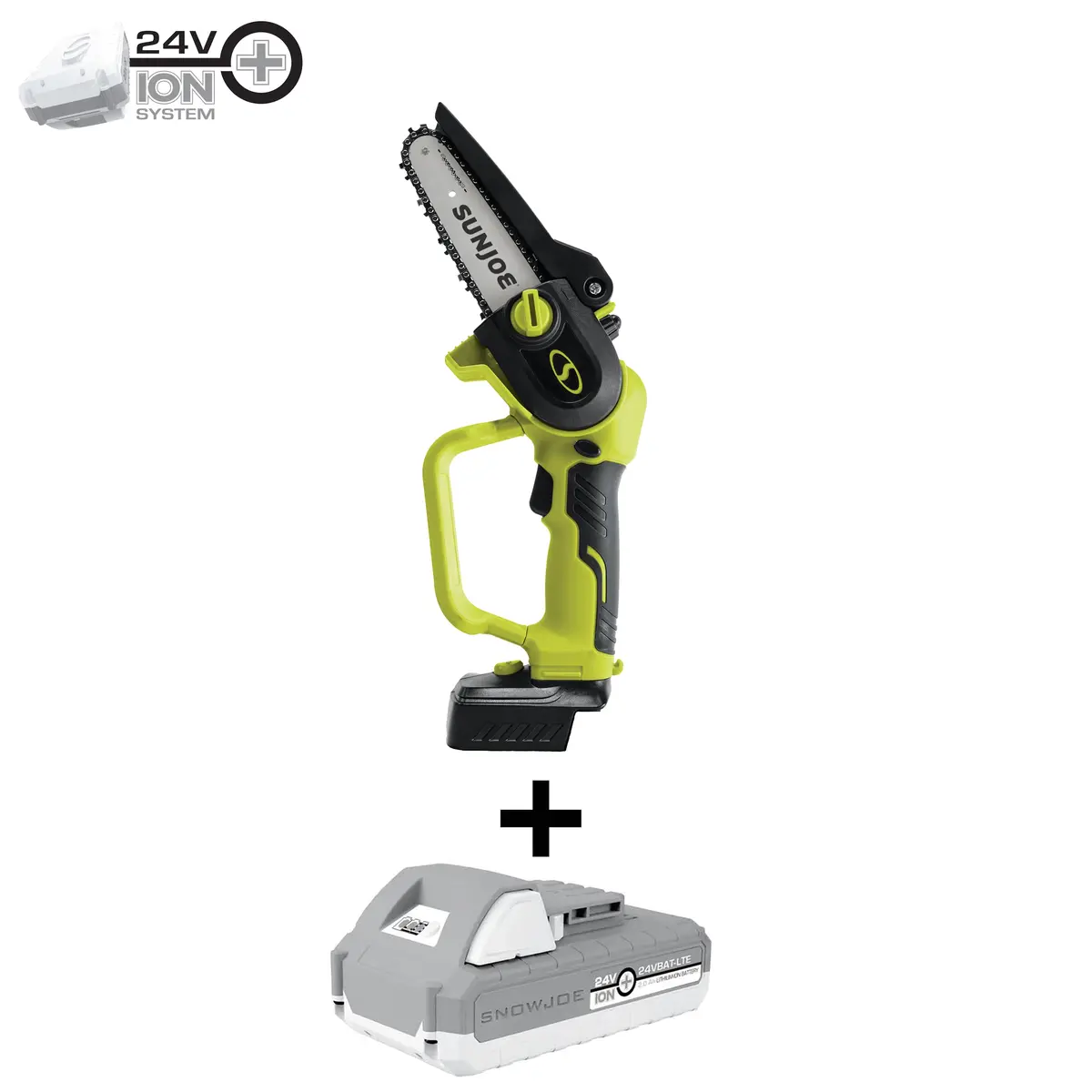 Sun Joe 24V-Hcswp-Lte 24-Volt* Ionmax Cordless Telescoping Pole Pruning Saw Kit  | 12-Ft Reach | 4000 Rpm | W/ 2.0-Ah Battery + Charger 1