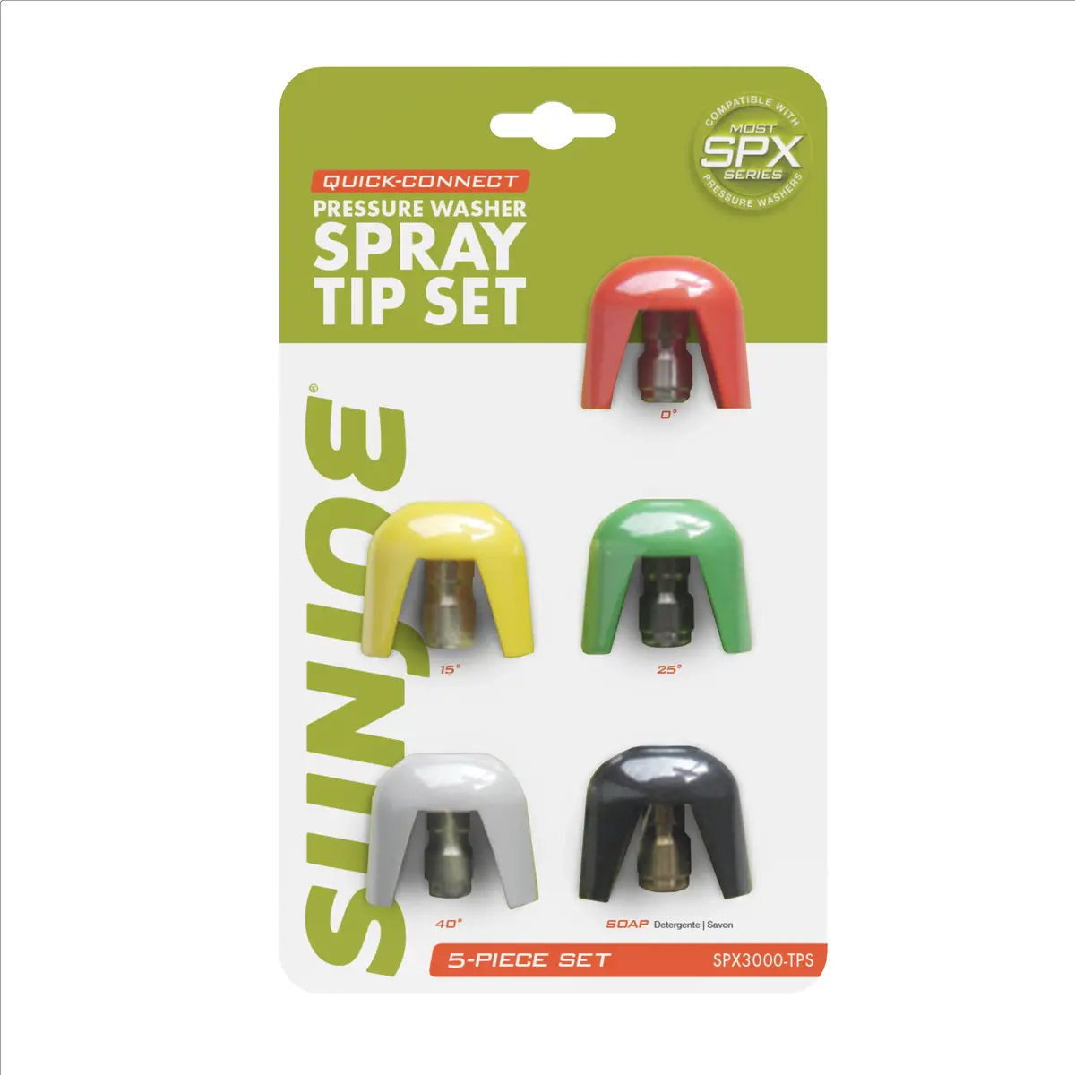 Sun Joe Spx3000-Tps Electric Pressure Washer Quick-Connect Spray Tip Set 1