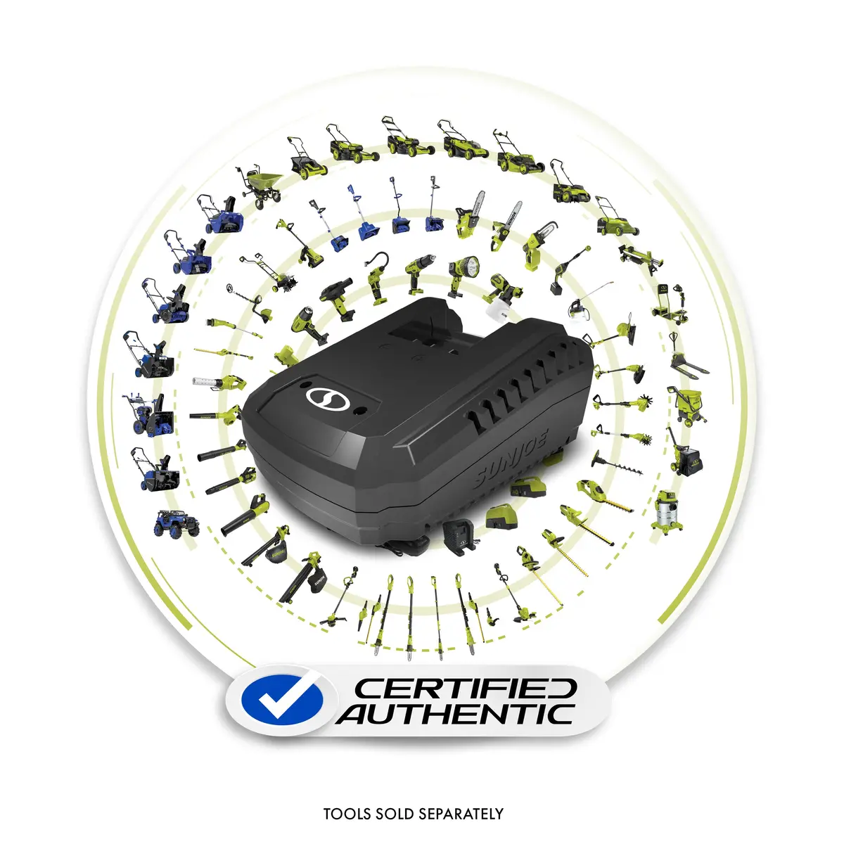 Snow Joe + Sun Joe Certified Authentic 24Vchrg-Qc Ion+ Quick Charge Dock For Ibat24 And 24Vbat Series Batteries 1