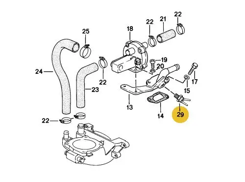 058 131 851 A- Vacuum Fitting Thermo Valve L-Jet - Oe Febi - 80 To 84 2