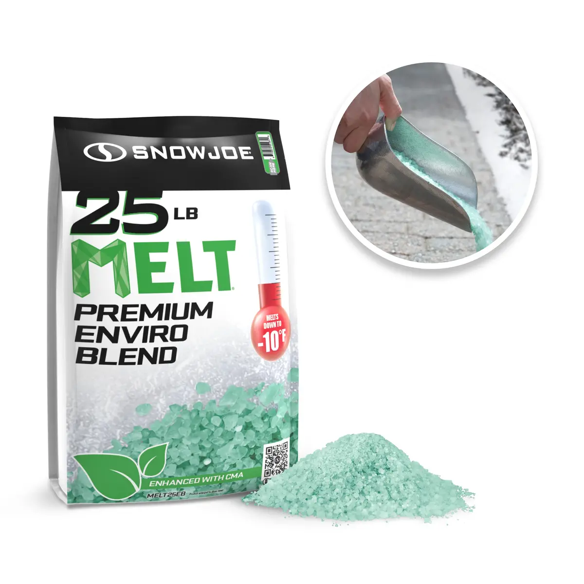 Snow Joe Melt25eb Premium Enviro Blend Ice Melter W/ Cma | 25-Lbs. 1