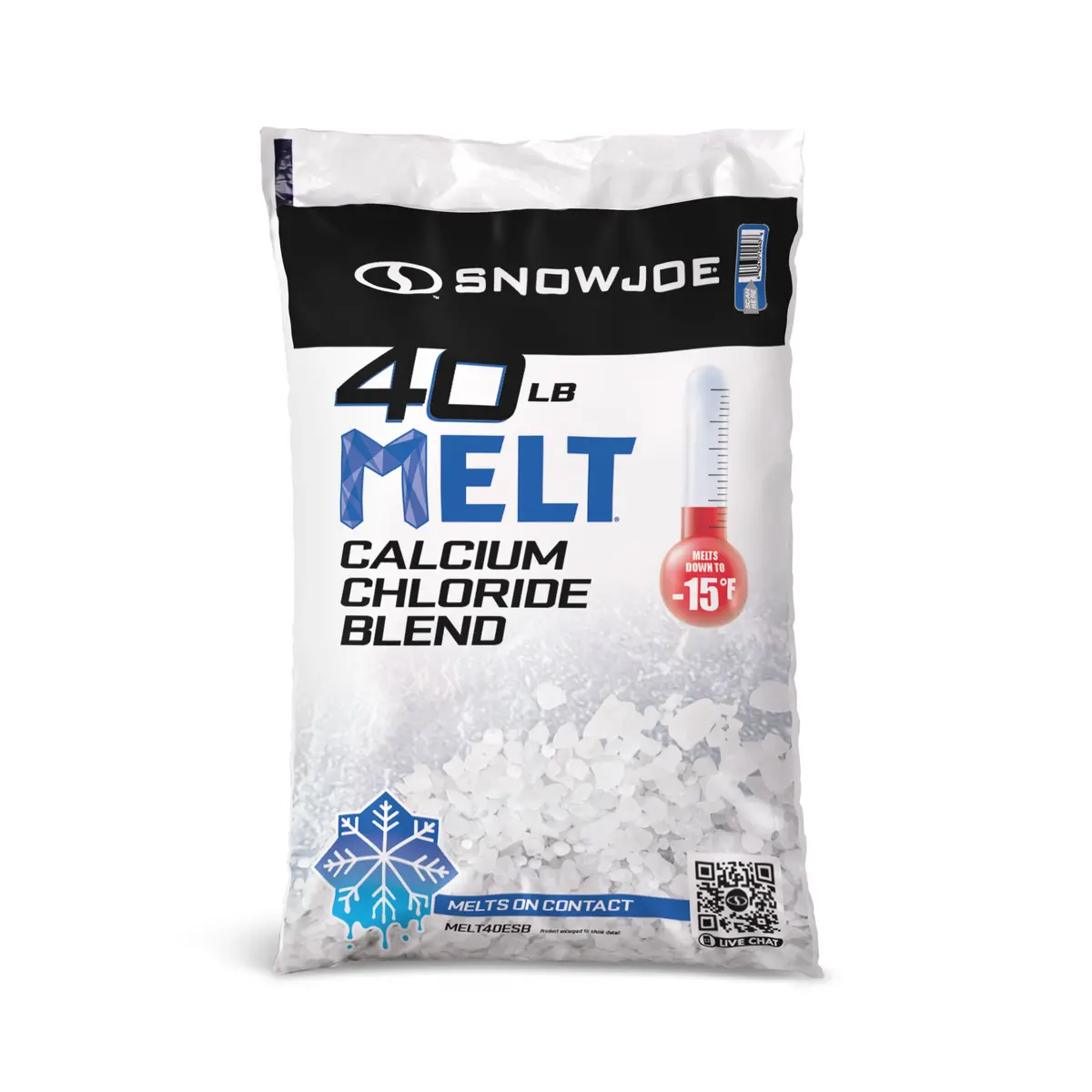 Snow Joe Melt40esb Calcium Chloride Blend Ice Melt | 40-Lbs. | Works To -15°F 1