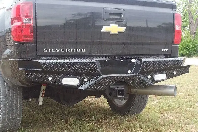 Frontier 100-20-7009 Diamond Chevy Silverado 1500 2007-2013 Rear Bumper With Lights And Sensors 1