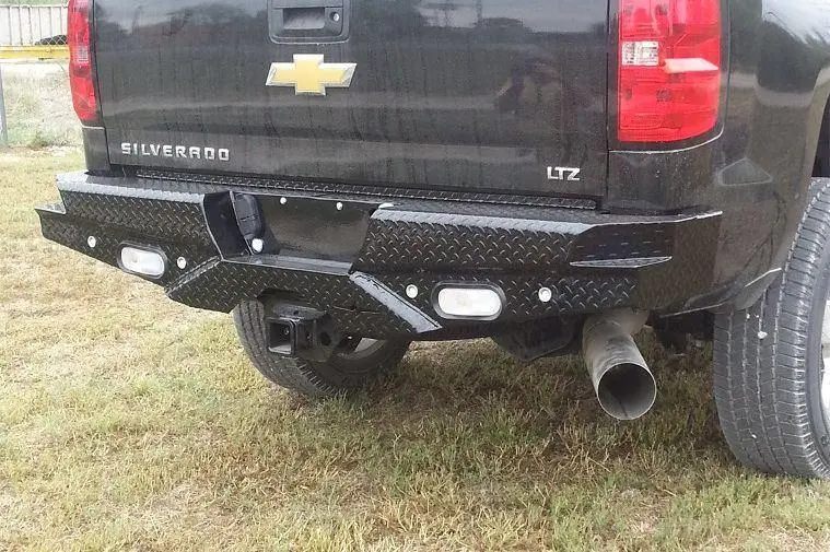 Frontier 100-21-1012 Diamond Chevy Silverado 2500/3500 Hd 2011-2014 Rear Bumper With Sensors No Light Holes 1