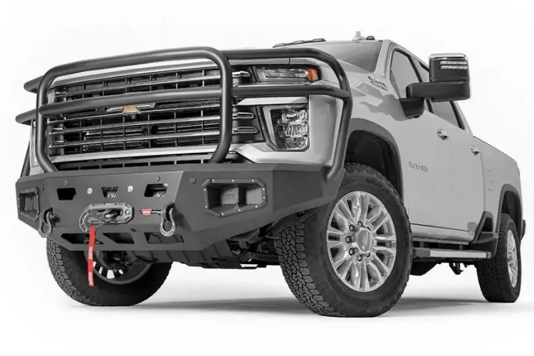 Warn 107005 Chevy Silverado 2500/3500 2020-2023 Ascent Front Bumper With Grille Guard 1