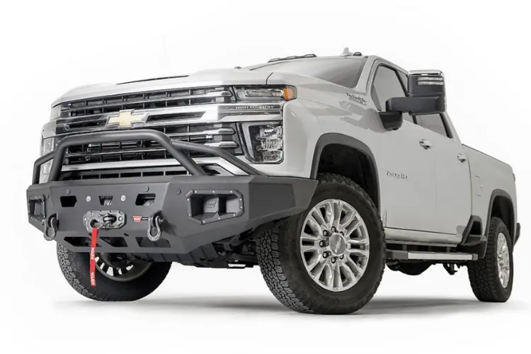 Warn 107006 Chevy Silverado 2500/3500 2020-2023 Ascent Front Bumper With Baja Grille Guard 1