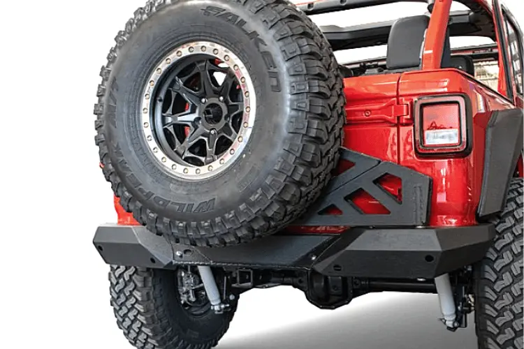 Dv8 Offroad Jeep Wrangler Jl 2018-2025 Full-Width Rear Bumper With Tire Carrier Rbjl-02 1