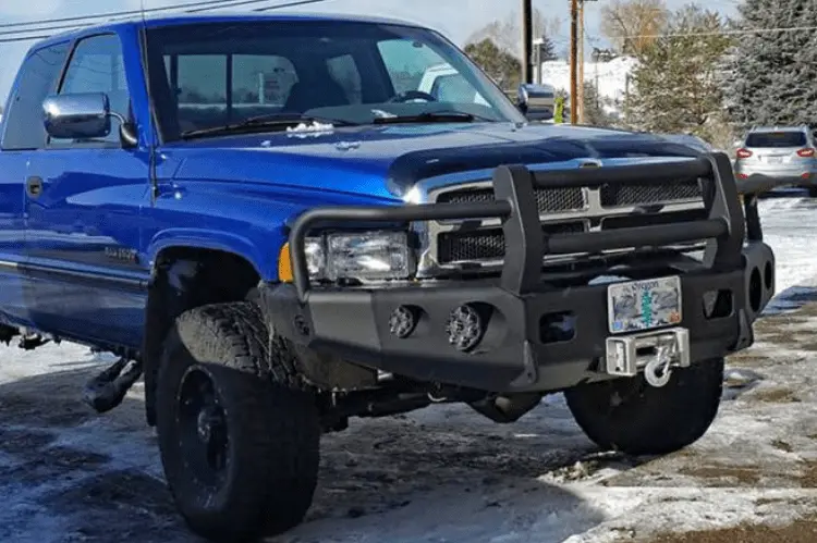 Trailready 11301G Dodge Ram 1500 1999-2001 Extreme Duty Front Bumper Winch Ready With Full Guard 1