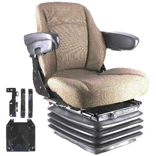 12V Mid Back Tractor Seat W/ Air Suspension For John Deere 1