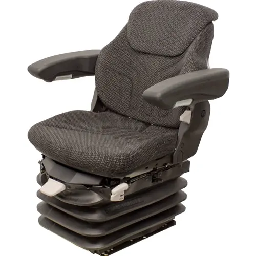 12V Heavy Duty Tractor Excavator Backhoe Loader Seat W/ Air Suspension 2