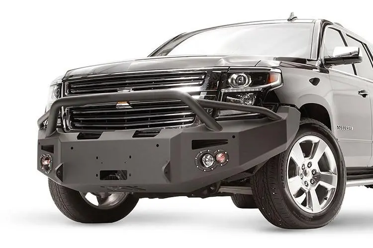 Fab Fours Cs15-F3552-1 Chevy Suburban 1500 2015-2020 Premium Front Bumper Sensor Winch Ready With Pre-Runner Guard 1