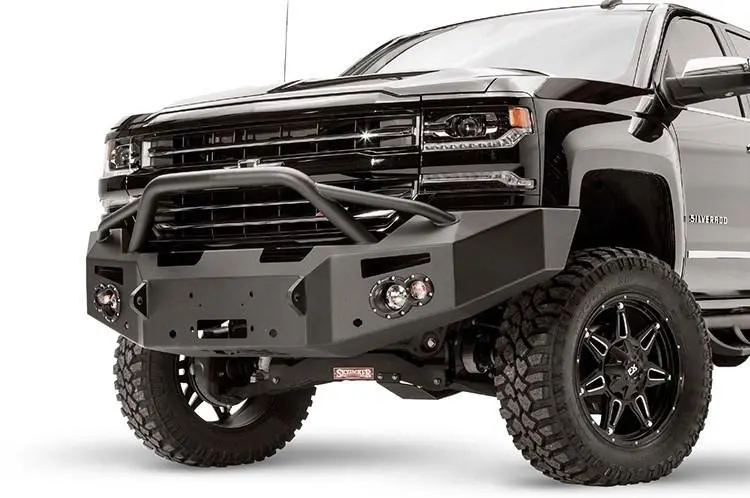 Fab Fours Cs16-F3852-1 Chevy Silverado 1500 2016-2018 Premium Front Bumper Winch Ready With Pre-Runner Guard 1