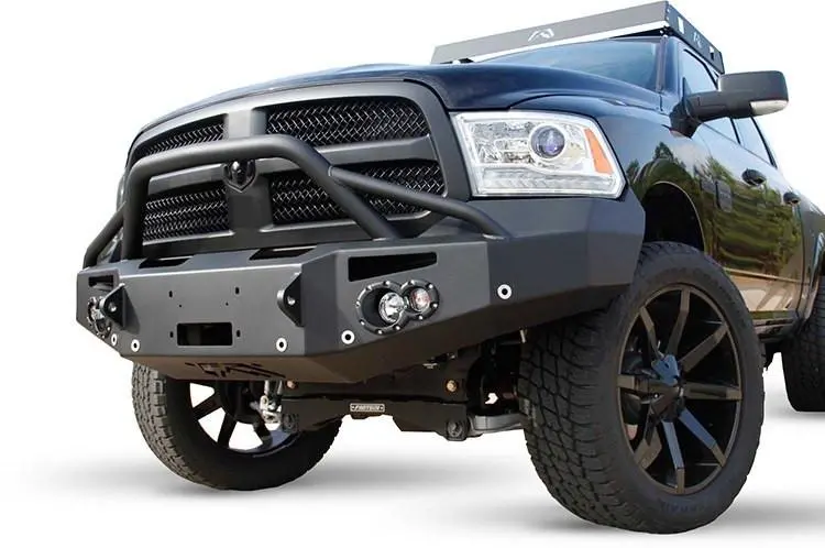 Fab Fours Dr13-F2952-1 Dodge Ram 1500 2013-2018 Premium Front Bumper Sensor Winch Ready With Pre-Runner Guard 1