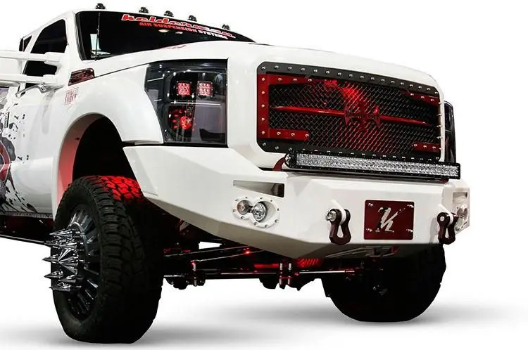Fab Fours Fs11-A2651-1 Ford F450/F550 Superduty 2011-2016 Premium Front Bumper Winch Ready No Guard 1