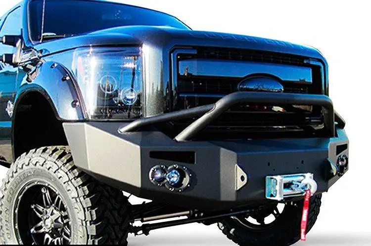 Fab Fours Fs11-A2652-1 Ford F450/F550 Superduty 2011-2016 Premium Front Bumper Winch Ready With Pre-Runner Guard 1