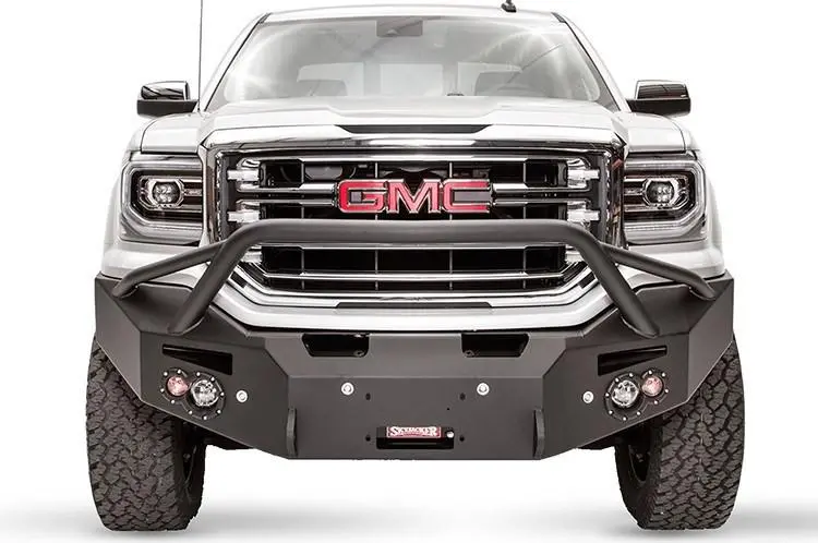 Fab Fours Gs14-F3152-1 Gmc Sierra 1500 2014-2015 Premium Front Bumper Sensor Winch Ready With Pre-Runner Guard 2