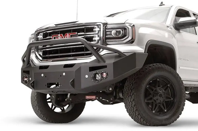 Fab Fours Gs16-F3952-1 Gmc Sierra 1500 2016-2018 Premium Front Bumper Sensor Winch Ready With Pre-Runner Guard 1