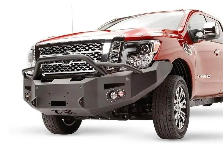 Fab Fours Nt16-F3752-1 Nissan Titan Xd 2016-2024 Premium Front Bumper With Pre-Runner Guard 1