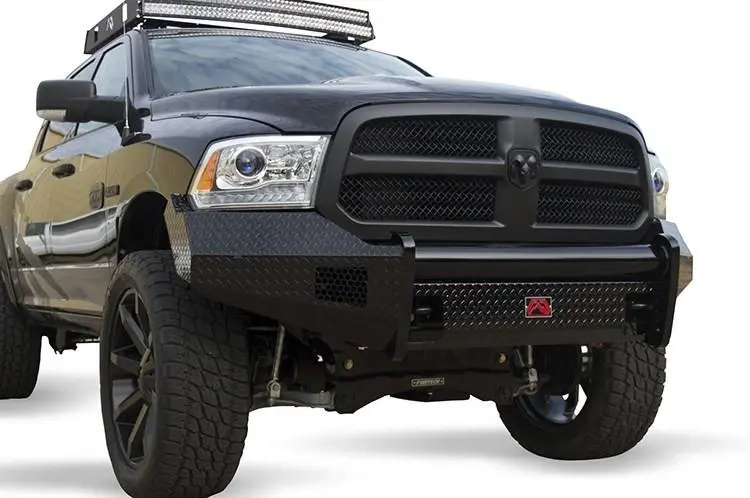 Fab Fours Black Steel No Guard Front Bumper 2013-2018 Dodge 1500 Dr13-K2961-1 1