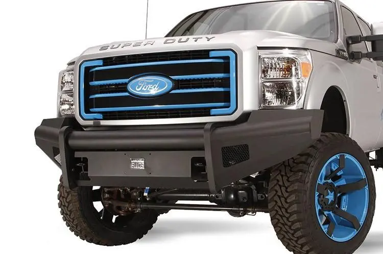 Fab Fours Fs11-Q2561-1 Ford F450/F550 Superduty 2011-2016 Black Steel Elite Front Bumper No Guard With Tow Hooks 1