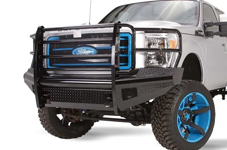 Fab Fours Fs11-S2560-1 Ford F450/F550 Superduty 2011-2016 Black Steel Front Bumper With Full Guard 1
