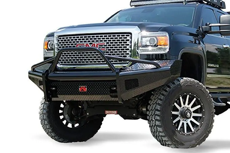 Fab Fours Gm14-S3162-1 Gmc Sierra 2500/3500 2015-2019 Black Steel Front Bumper With Pre-Runner Guard 1