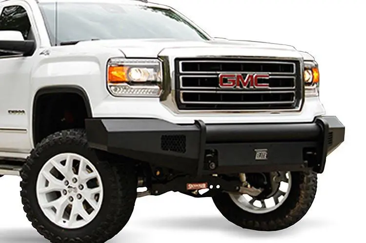 Fab Fours Gs14-R3161-1 Gmc Sierra 1500 2014-2015 Black Steel Elite Front Bumper No Guard With Tow Hooks 1