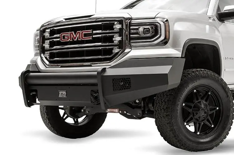 Fab Fours Gs16-R3961-1 Gmc Sierra 1500 2016-2018 Black Steel Elite Front Bumper No Guard 1