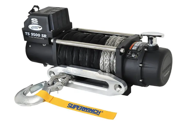 Superwinch 1595201 Tiger Shark 9500Sr 12V Synthetic Rope Winch 1