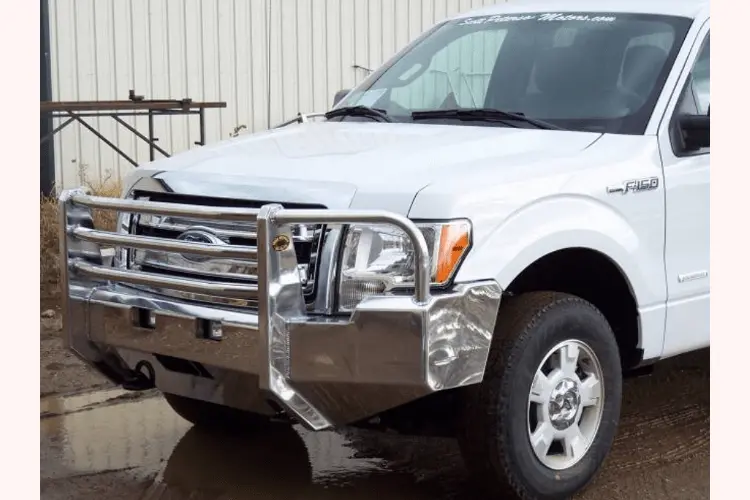 Truck Defender Aluminum Front Bumper Ford F150 2009-2014 Standard Polished 1F-0914 1
