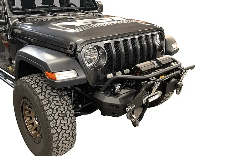 Warrior 6537 Jeep Wrangler Jl 2018-2024 Mod Series Front Bumper Stubby With Brush Guard 1