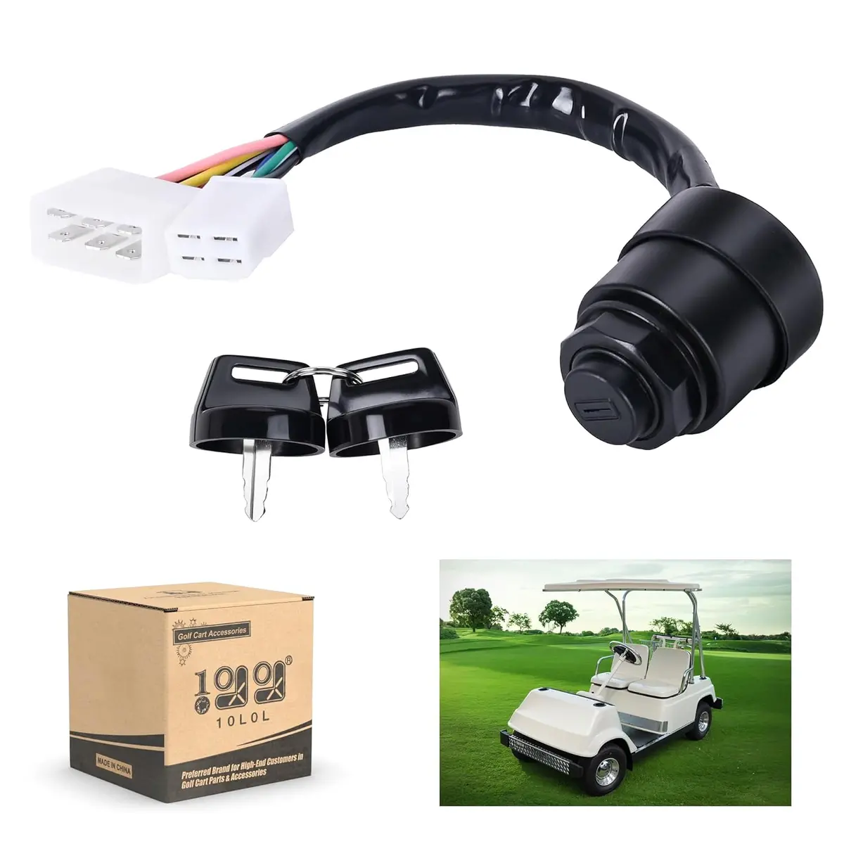 Golf Cart Ignition Key Switch For Yamaha G1 Gas 2 Cycle 1979-1989 - 10L0l 1