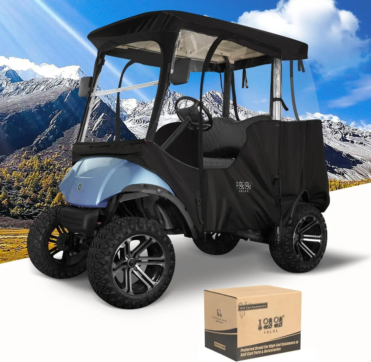 Golf Cart Cover With Door Rain Cover For Yamaha G14 G16 G22 G29 Drive 2 - 10L0l 1