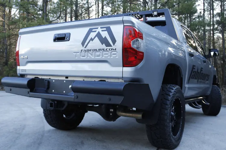Fab Fours Tt14-U2850-1 Toyota Tundra 2014-2021 Black Steel Elite Rear Bumper 1