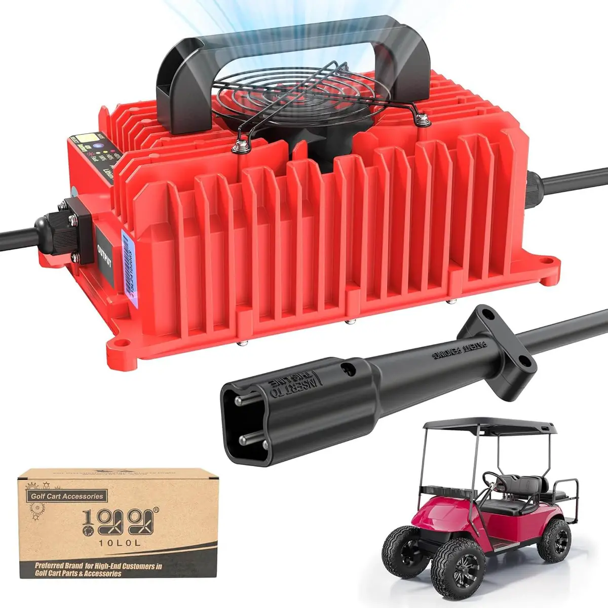 Upgraded 15/18 Amp 36/48 Volt Golf Cart Battery Charger For Ezgo Yamaha - 10L0l 1