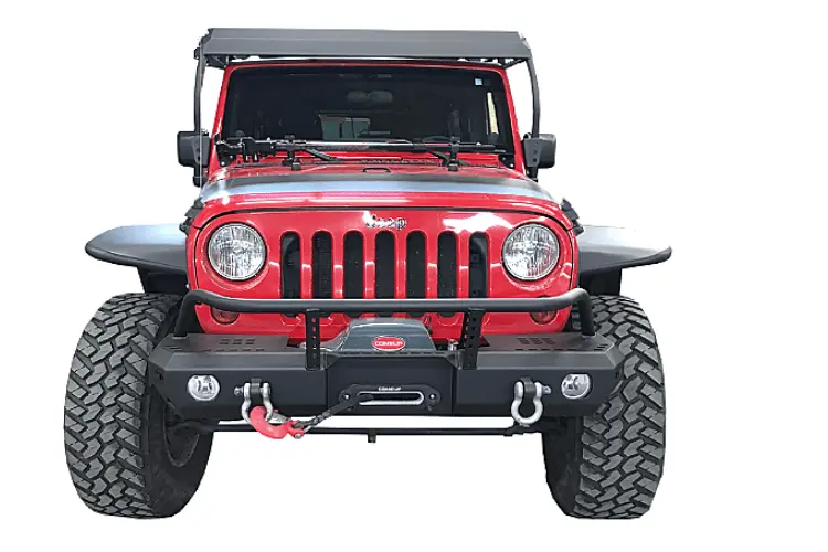Warrior 6578 Jeep Wrangler Jk 2007-2018 Mod Series Front Bumper Mid-Width With Brush Guard 1