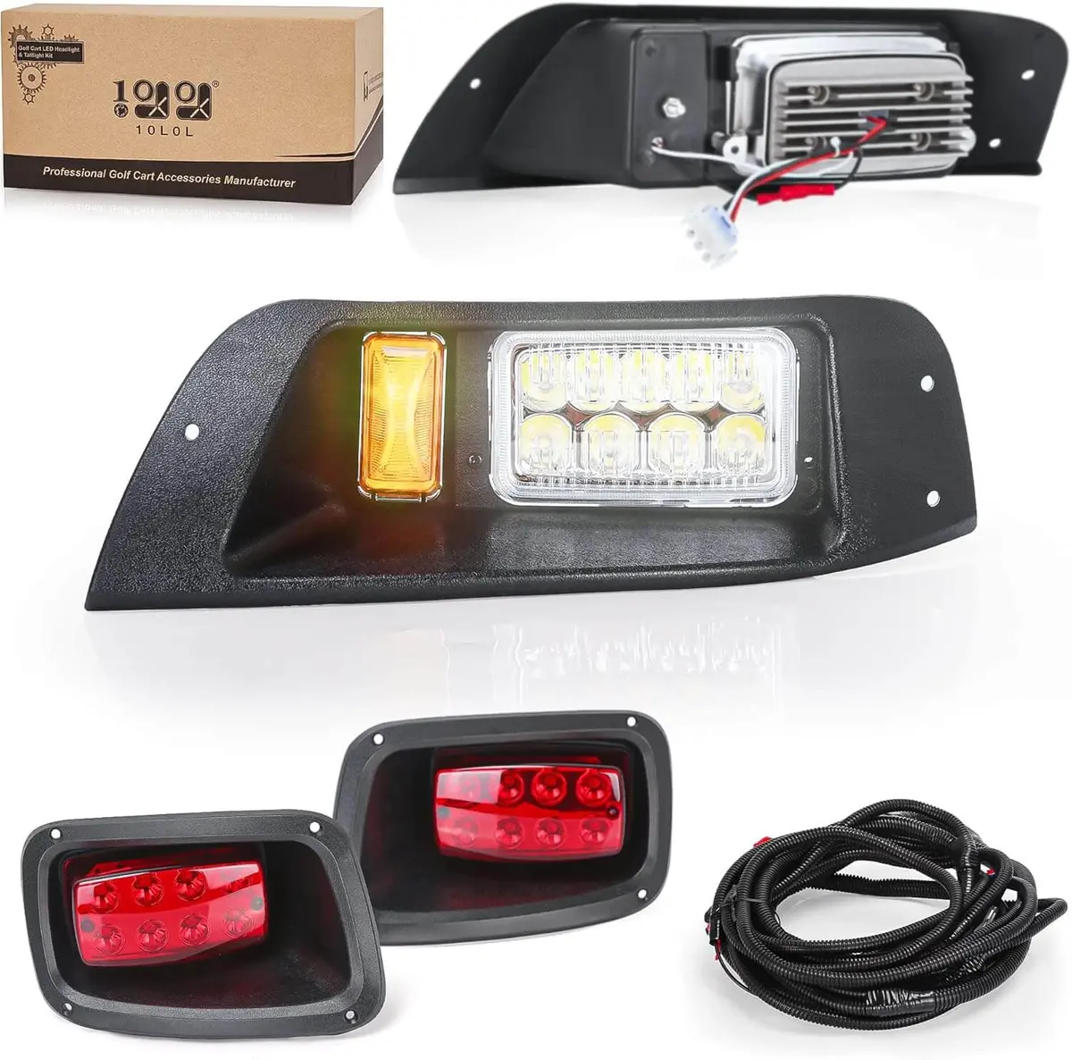 Golf Cart Headlights Taillights Kit For Ezgo Txt 1996-2013 - 10L0l 1