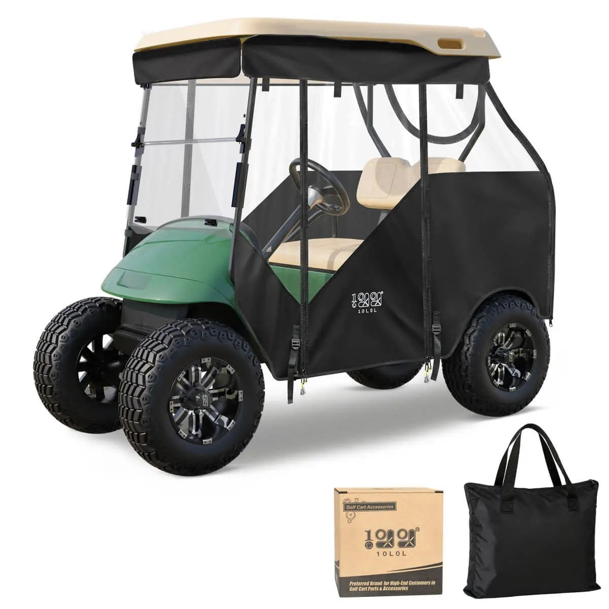 10L0l Smart Track Style Golf Cart Enclosures For Ezgo Txt 2 Passenger 1