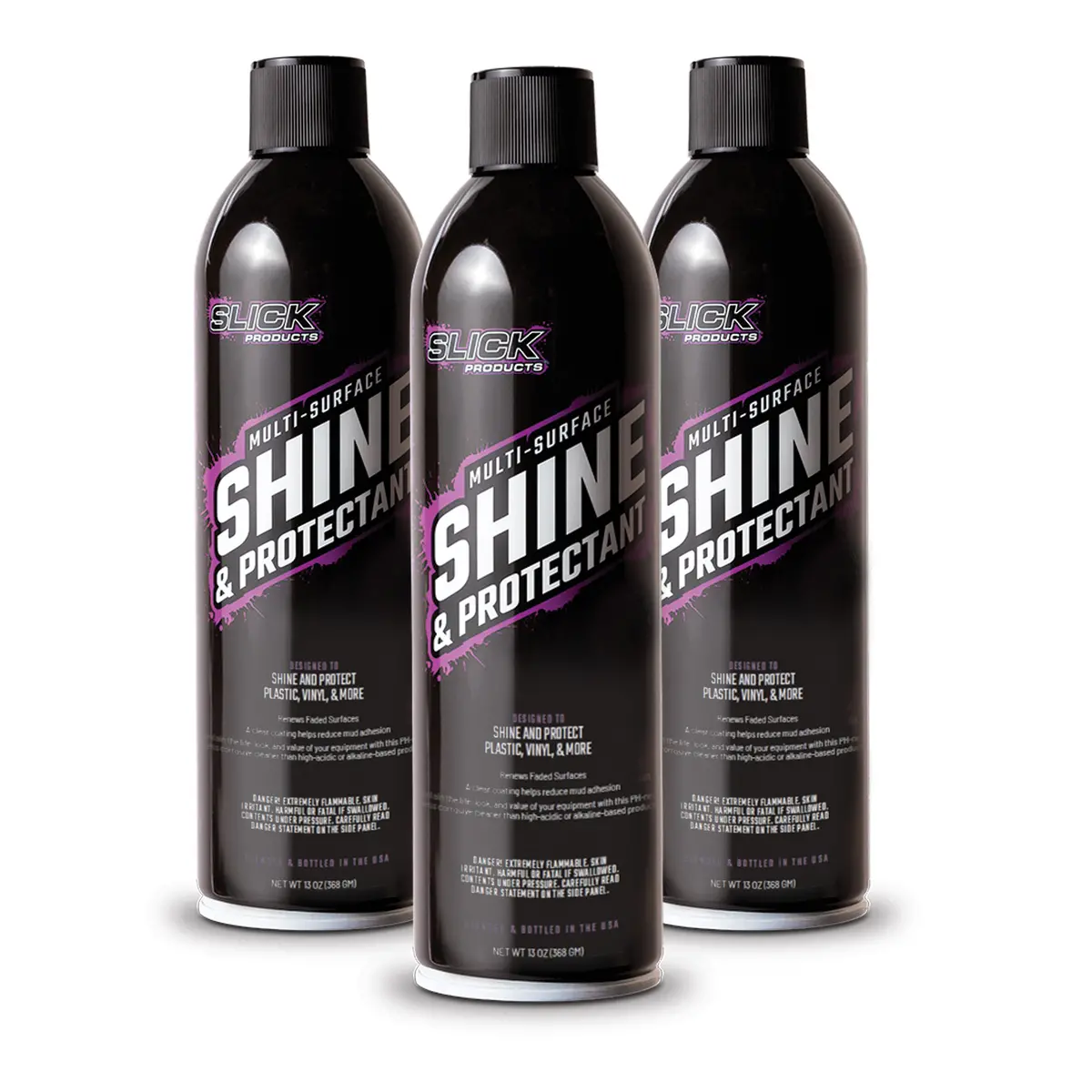Slick Products Sp1260 Shine & Protectant Spray Coating | High-Gloss Luster | Renews Faded Surfaces | For Plastic, Vinyl, Fiberglass, And More | 3-Pack 1