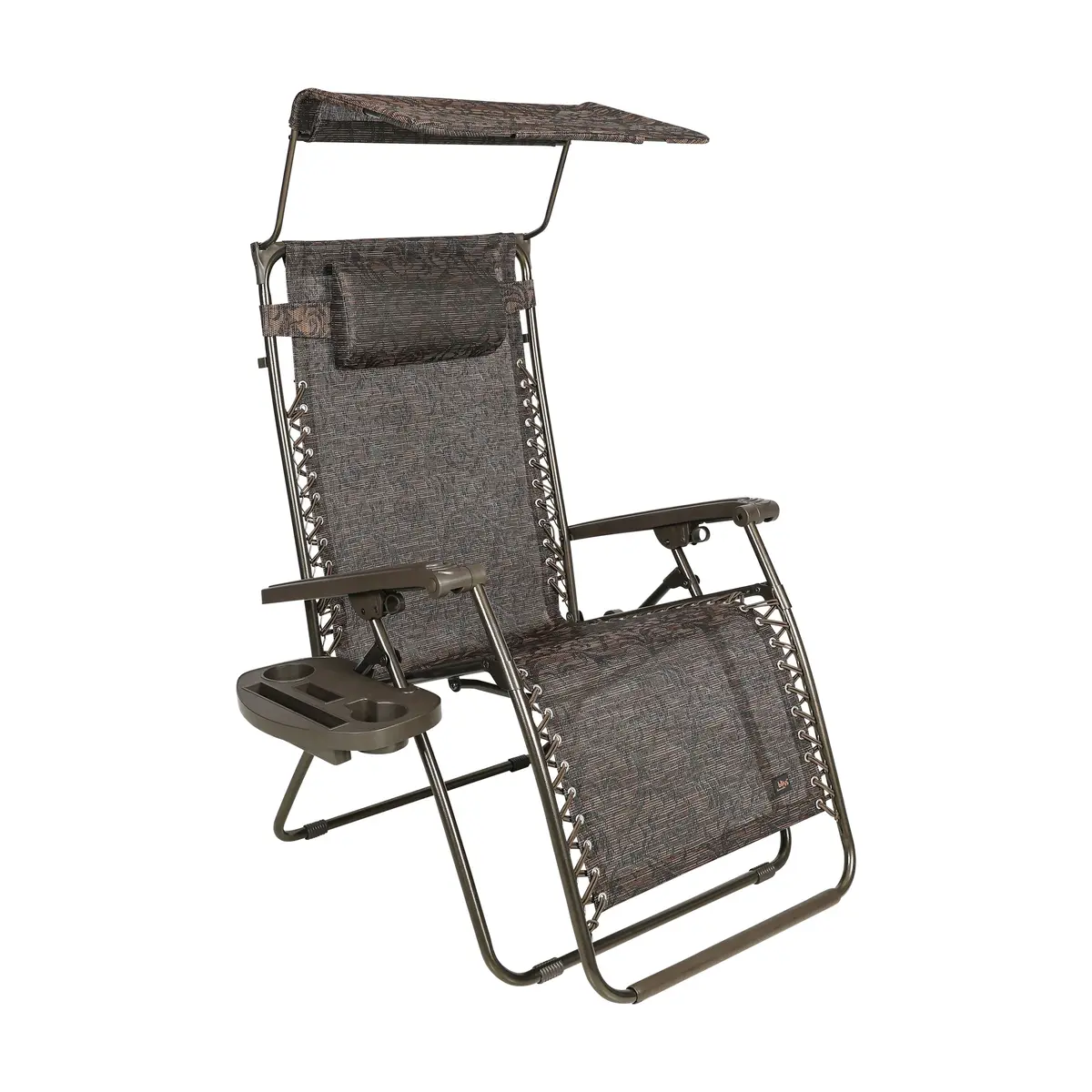 Bliss Hammocks Gfc-032-Bj-H Gravity Free Chair W/ Canopy , Drink Tray, & Pillow | 32-In. Wide Xl | Weather & Rust Resistant | 360 Lb. Capacity 1