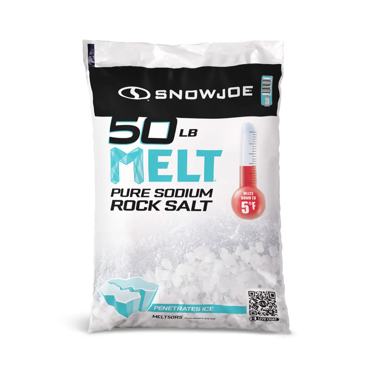 Snow Joe Melt50rs Pure Sodium Rock Salt Ice Melter | 50 Lbs. 1