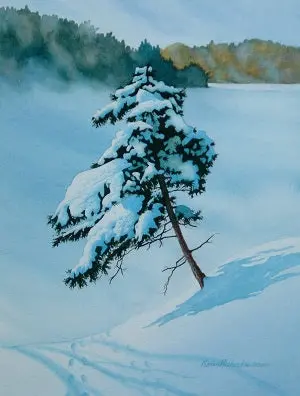 Jennifer's Winter Wonderland, Watercolour 10 X 7" (Sold) 1
