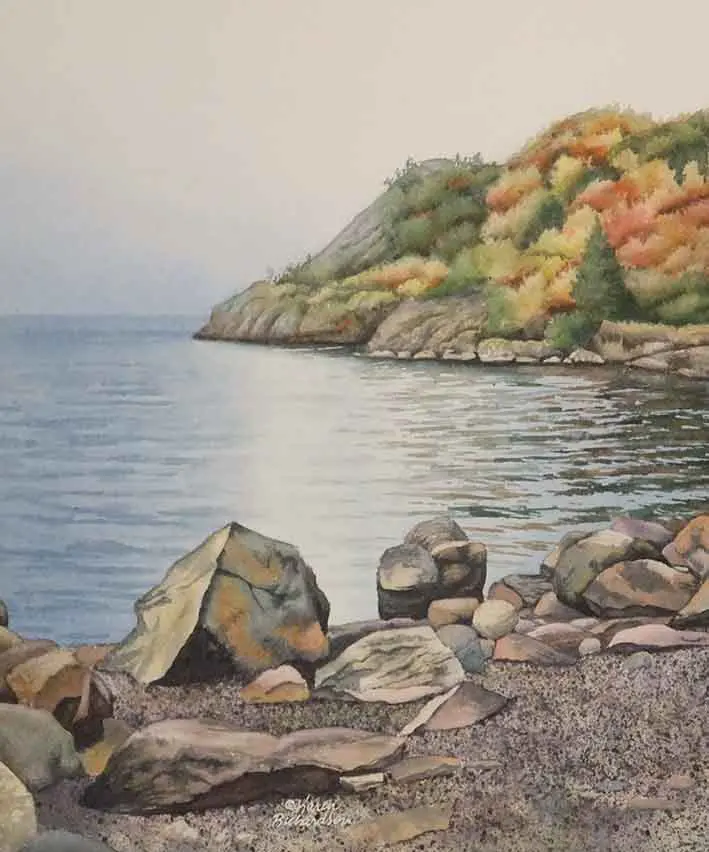 Autumn On Lake Superior, 12 X 10" Watercolour, Unframed (Sold) 1
