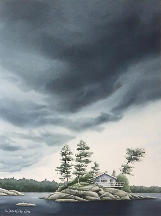 Refuge, Watercolour On Panel, 16 X 12" (Sold) 1