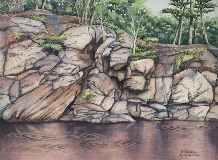 Rose Coloured Glasses Not Required, Watercolour On Panel, 9 X 12" (Sold) 1