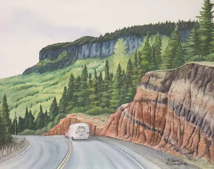 Superior Road Trip, Watercolour On Panel, 11 X 14" (Sold) 1